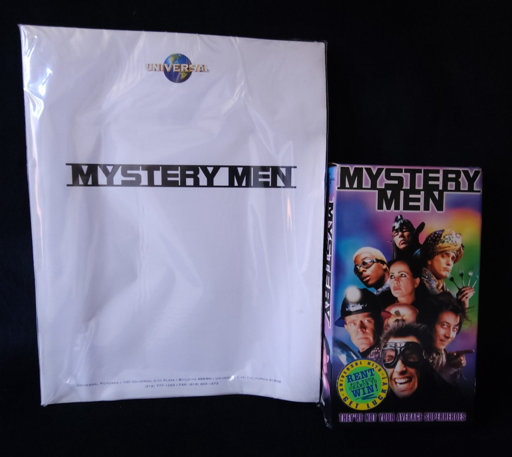 Mystery Men VHS 1999 Comedy Superhero Movie Ben Stiller w/ Universal Catalog